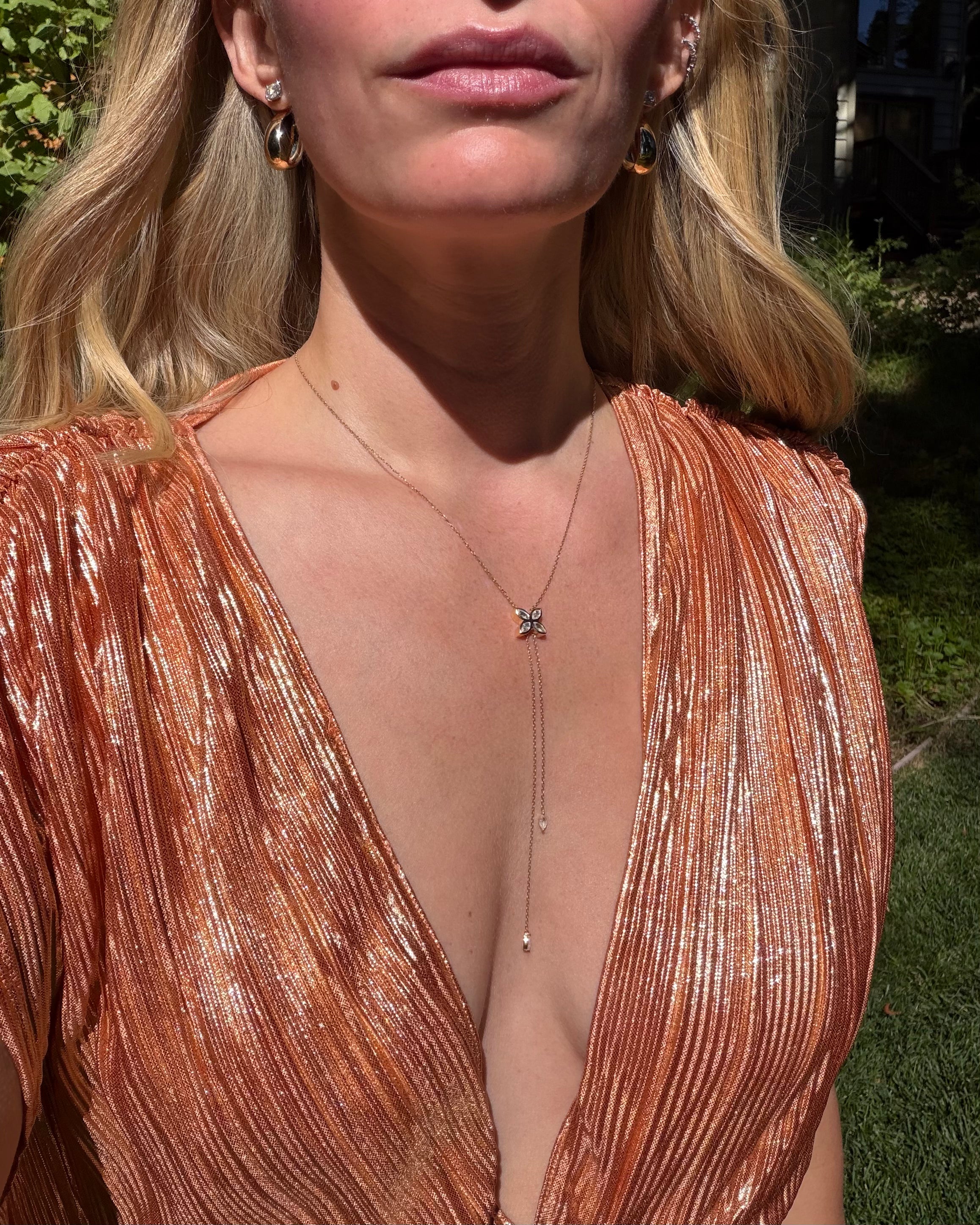 The Front / Back Butterfly Lariat Necklace
