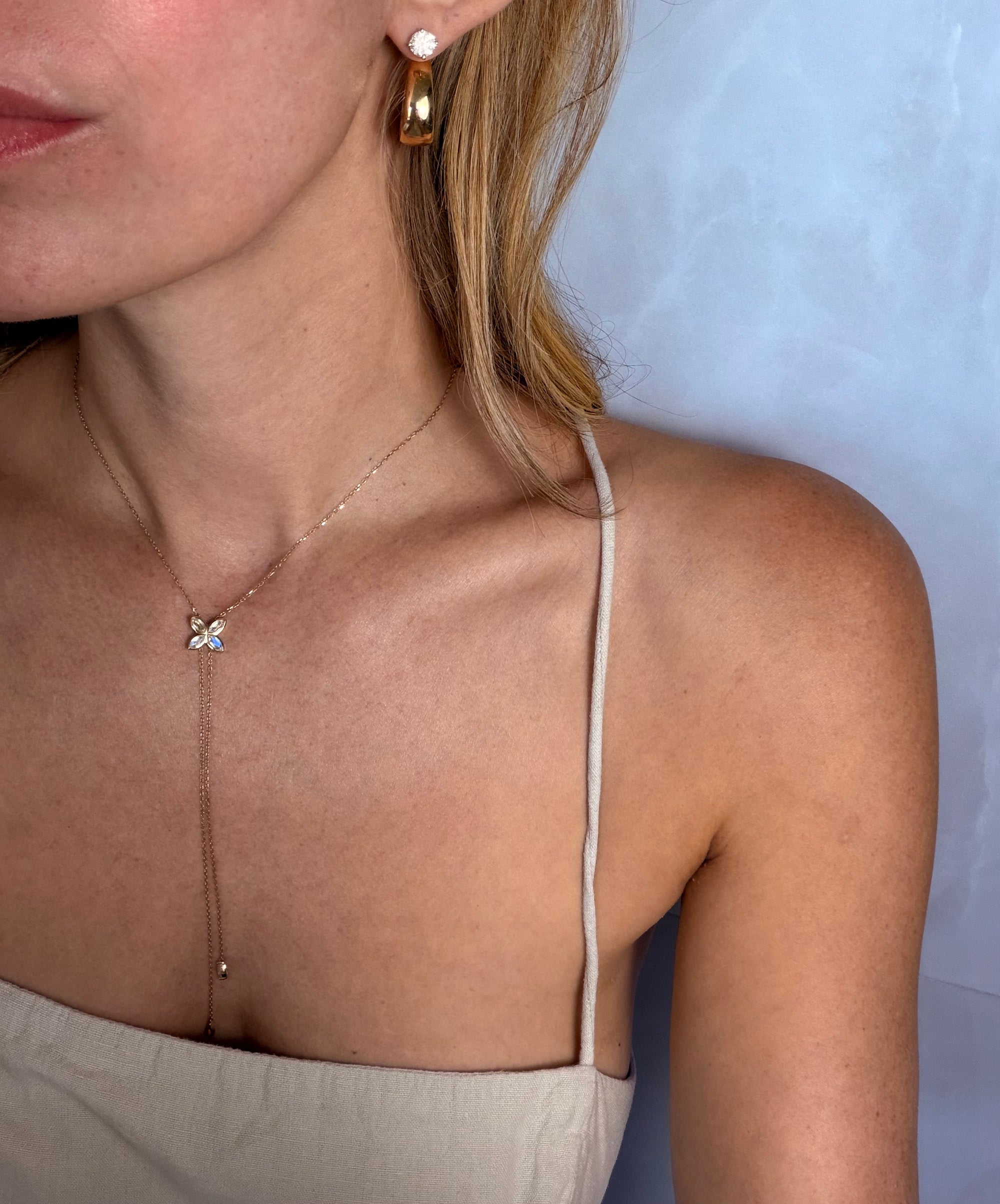 The Front / Back Butterfly Lariat Necklace