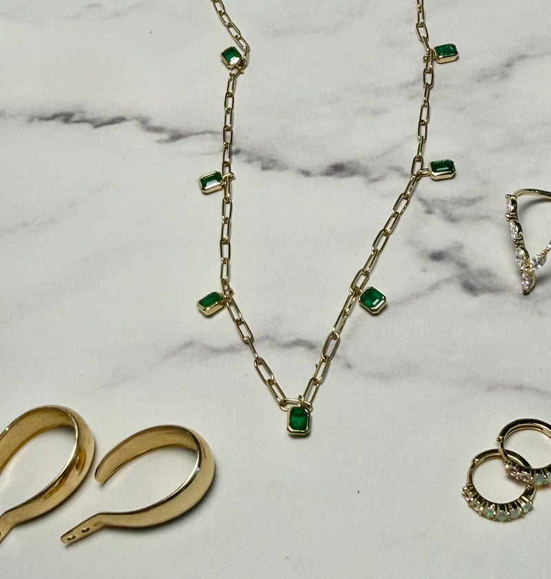 The Emerald Drop Necklace