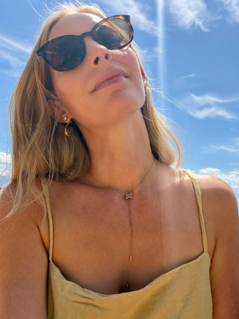 The Front / Back Butterfly Lariat Necklace