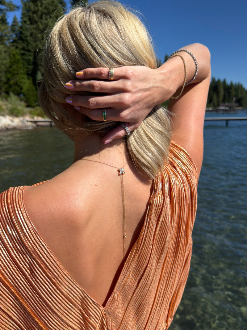 The Front / Back Butterfly Lariat Necklace